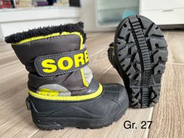 Sorel Winterstiefel Gr. 27 schwarz-gelb