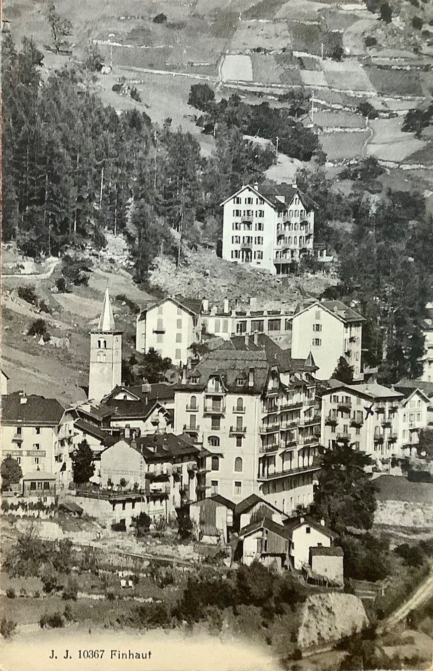 Ansichtskarten: 1923 - FINHAUT mit Hotels & Kirche – Gebraucht aus Root von ENGLAND-TREASURES 1