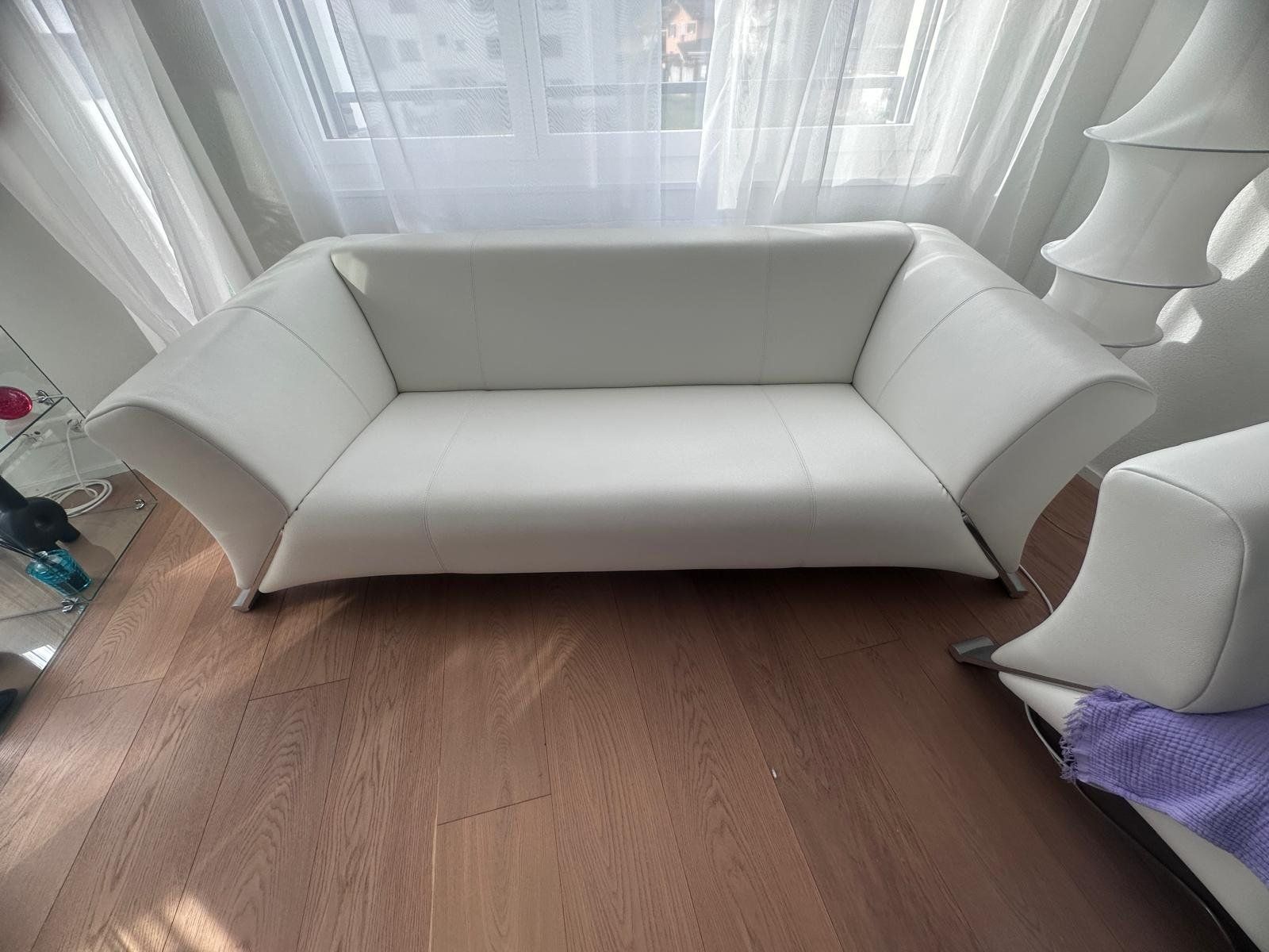Rolf Benz Divani: Sofa Weiss echt Leder – Usato da Wald ZH venduto da Lena1983