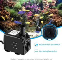 Tauchpumpe Aquarium PumpeTeichpumpe 25W 1800L/H Schwarz
