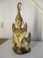 Holz-Figur Asia Thai Kunst Götter-Skulptur aus Holz Kunst