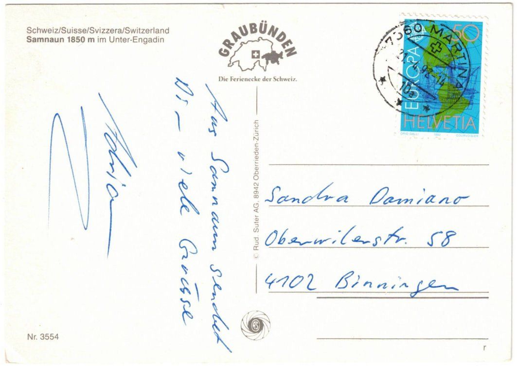 Cartoline postali: Samnaun - 5 Bild AK – Usato da Binningen venduto da Mountainrider 1