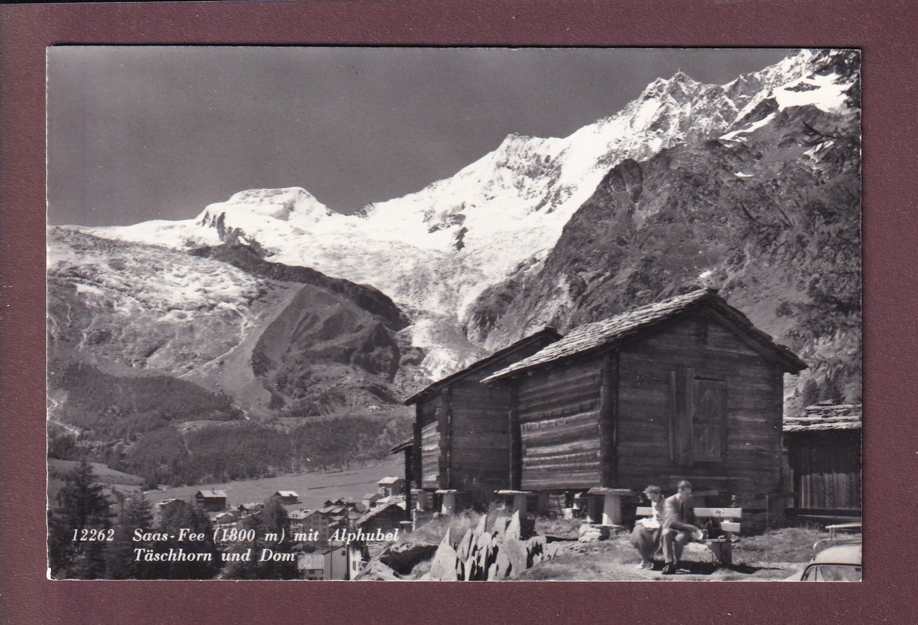 Ansichtskarten: SAAS-FEE - Alphubel - Leute - 1962 – Gebraucht aus Pully von nicecards