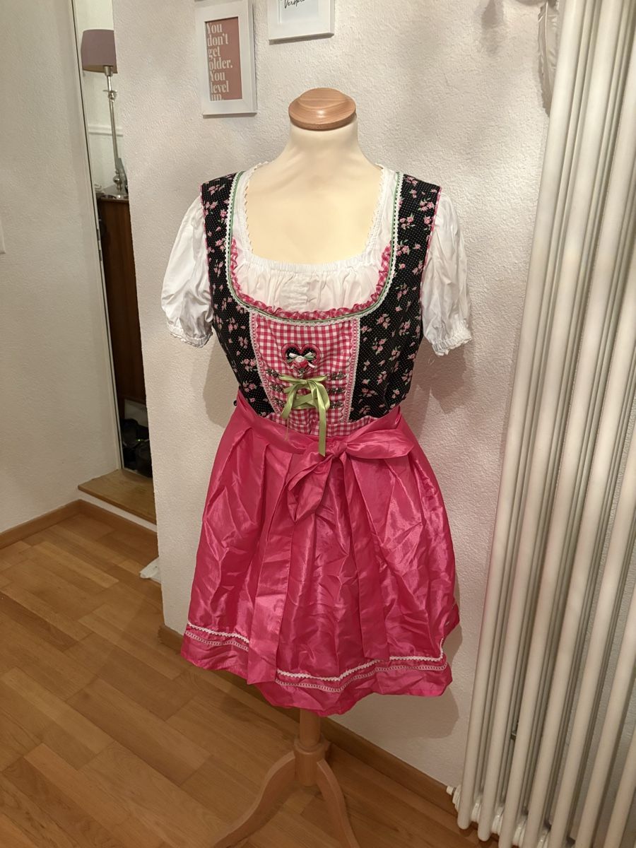 Kleider: Wunderschönes, verspieltes Dirndl pink kariert – Gebraucht aus Zürich von noeggi09