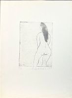 Otto Lehmann. Frauenakt, 1985, Radierung,