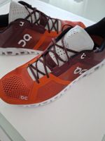 Chaussures de running On Cloudflow en mesh orange et bordeau