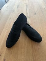 Herren Loafer Tie-Ups schwarz Wildleder Grösse 42 neu