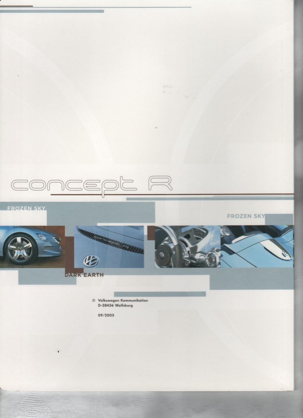VW Documenti: Pressemappe VW Concept R IAA 2003 – Usato da Corminboeuf venduto da corbay 2