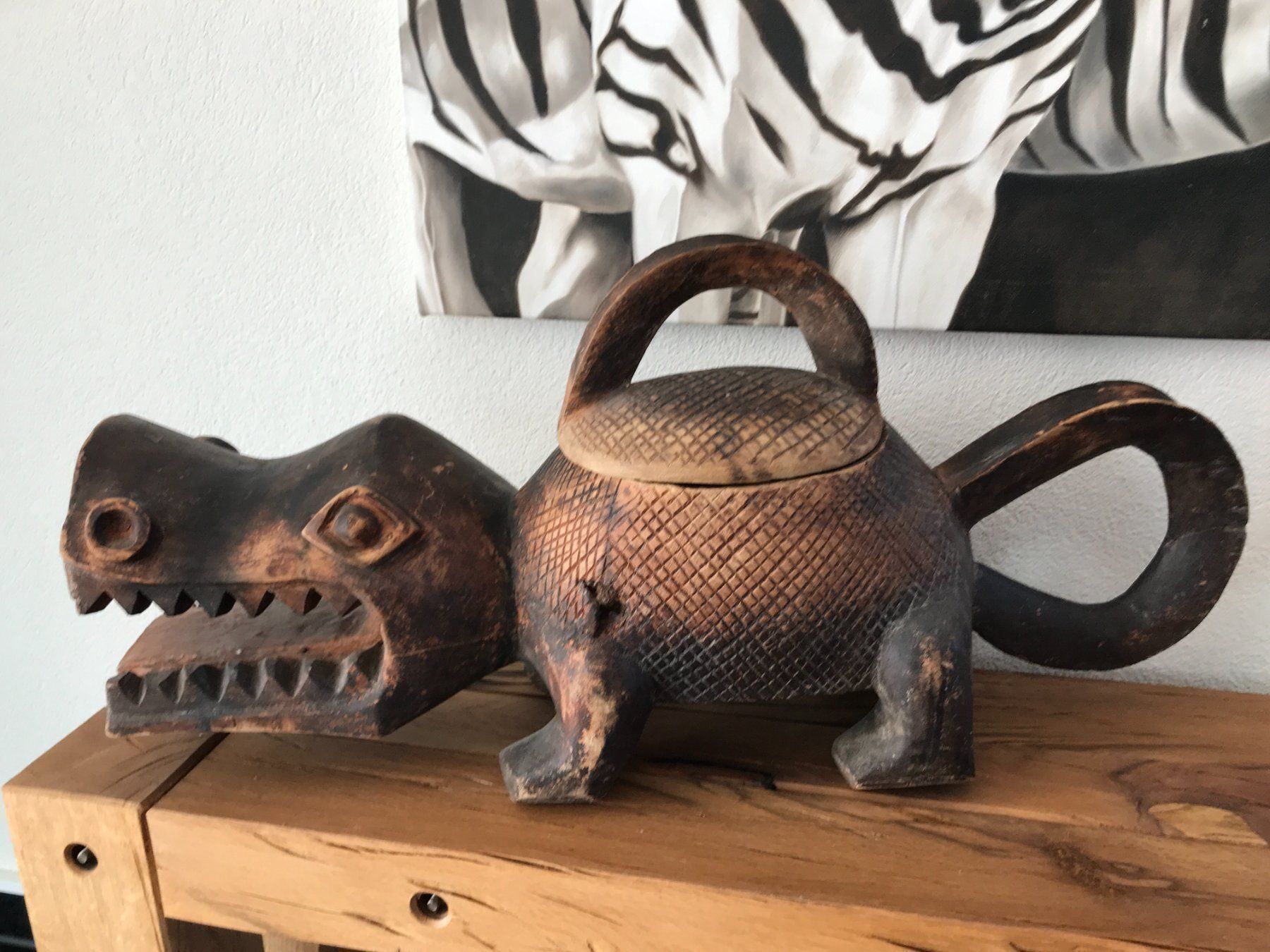 Sculture & Statue: Krokodil Vorratsbehälter südl. Afrika – Usato da Fehraltorf venduto da Swisscollector 3