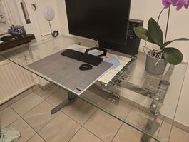 Glas / pult / Schreibtisch / Top Zustand