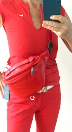 BAUCHTASCHE, UMHÄNGETASCHE ROT