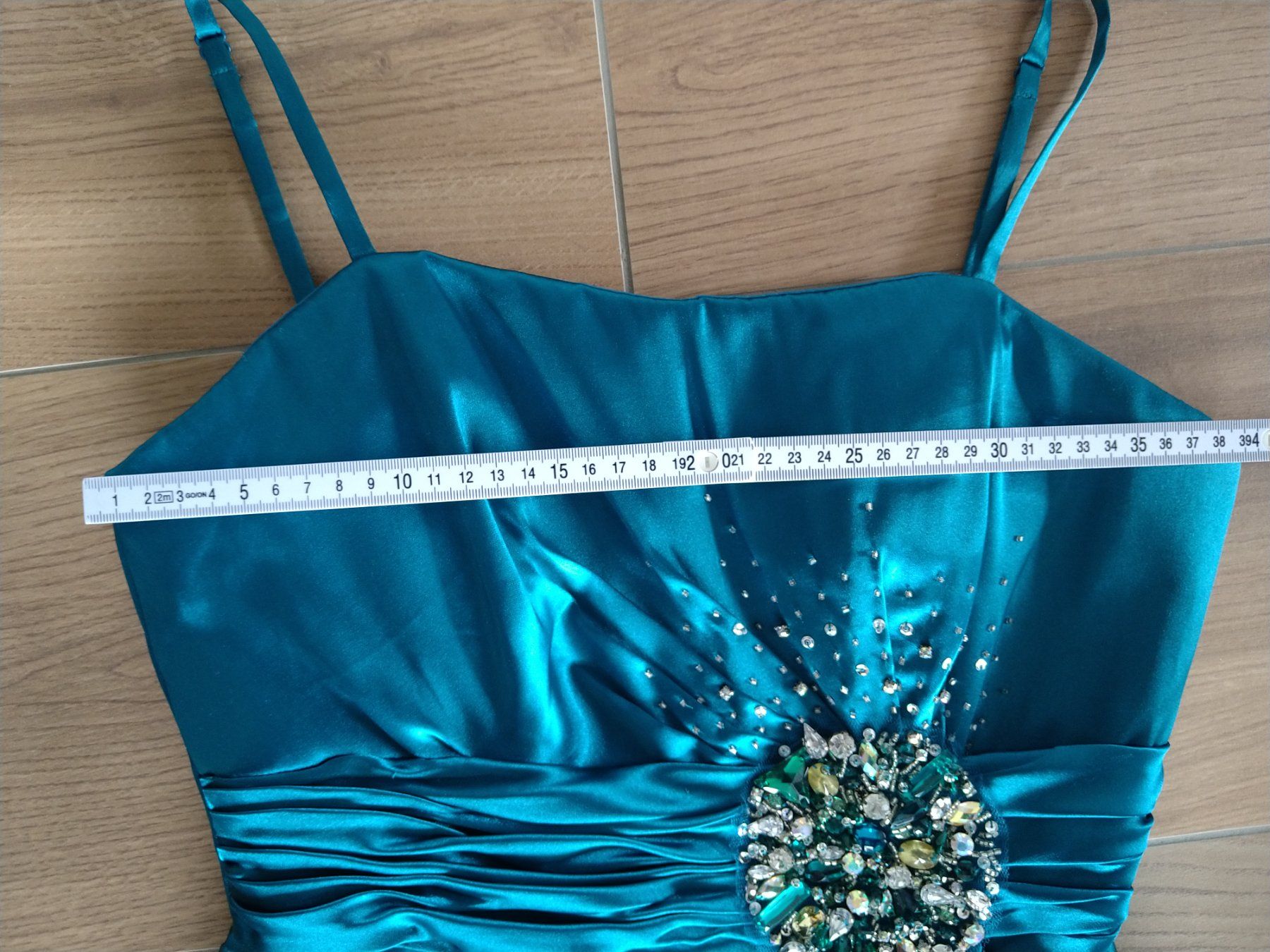 Vestiti: Abendkleid petrol Gr.34-36 – Nuovo (secondo la descrizione) da Zürich venduto da Bauer19 6