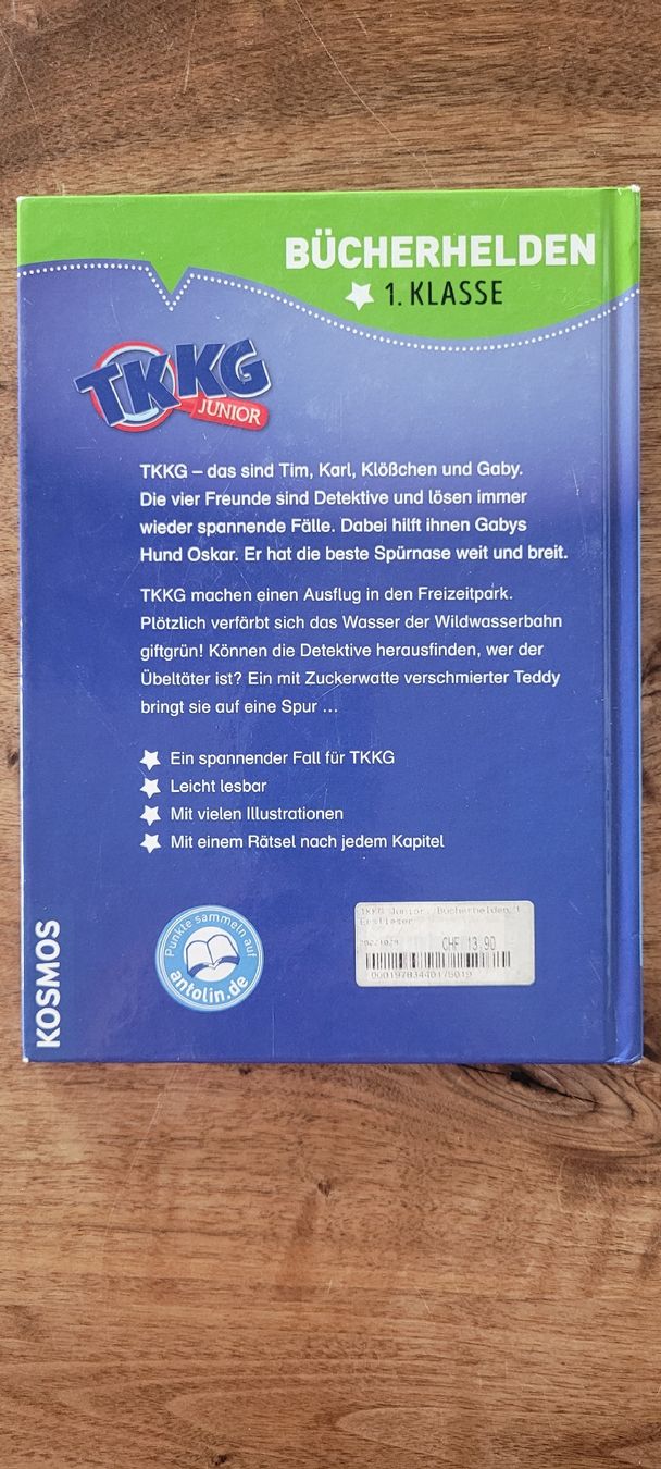 Bücher: TKKG Junior Buch "Tatort Freizeitpark" 1. Klasse – Gebraucht aus Worb von Sibille20 2