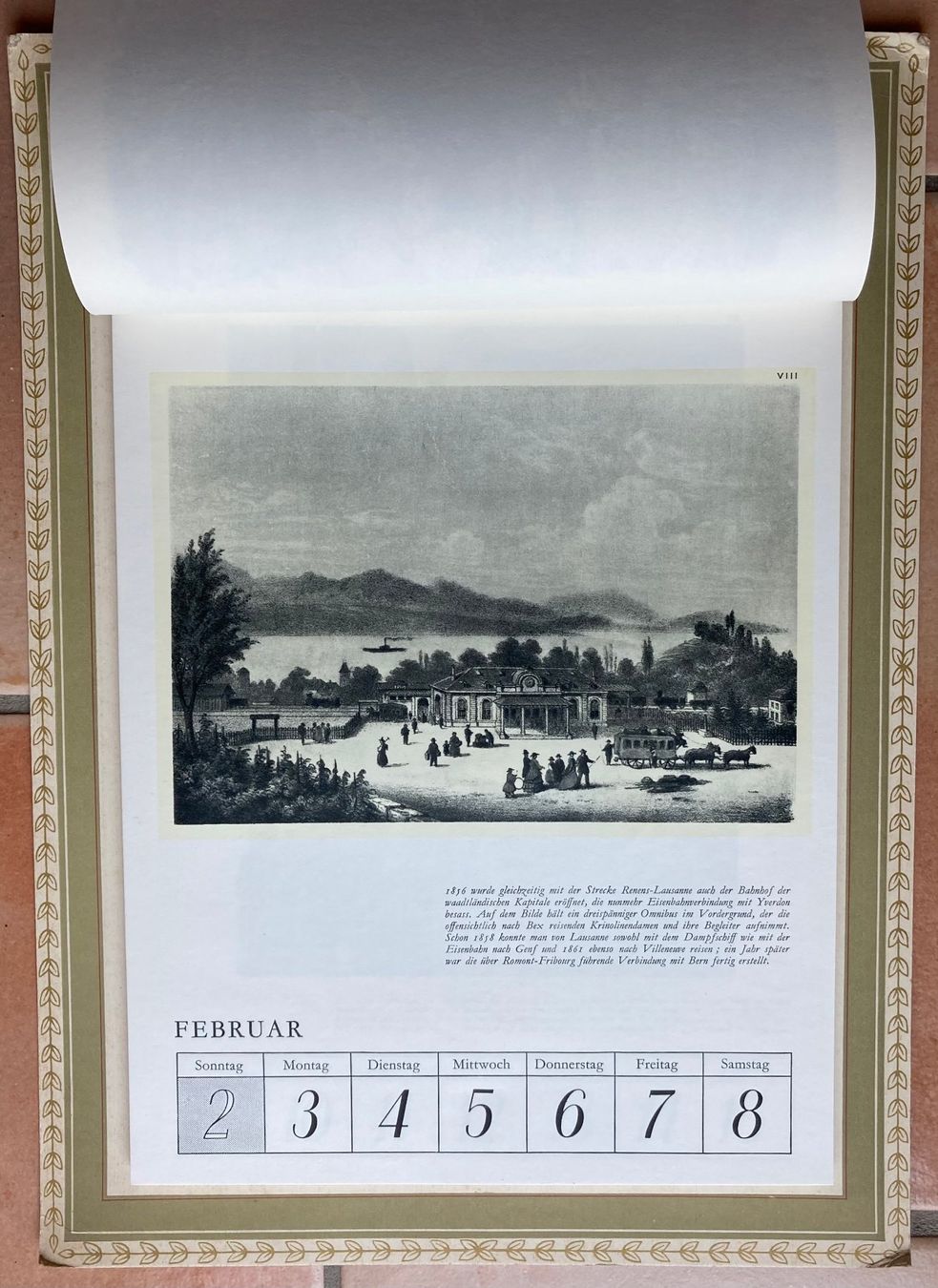 Calendari: Calendrier 100 Jahre Schweizer Eisenbahnen 1947 – Usato da Versoix venduto da Decapod 6