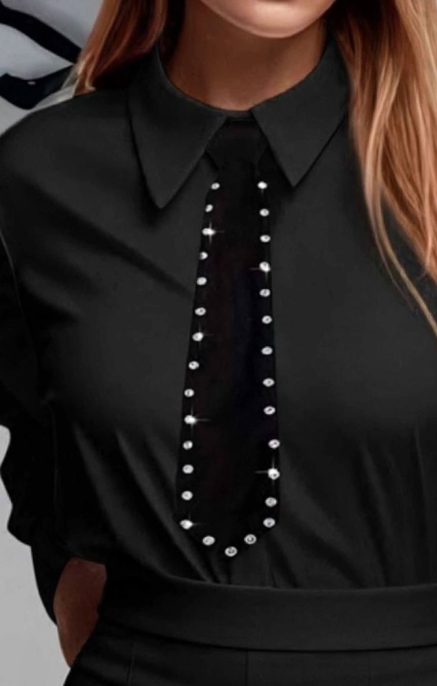 Sonstige Accessoires für Damen: Cravatta nera con strass, accessorio moda, nuova – Neu (gemäss Beschreibung) aus Giubiasco von Stefaniav 1