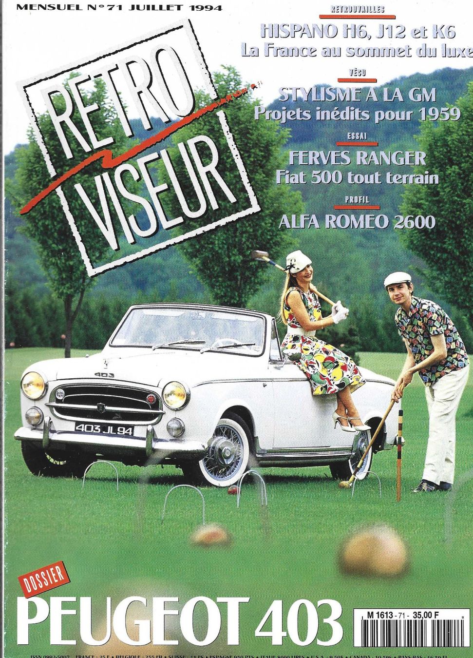 Libri: Rétroviseur No 71, juillet 1994 – Usato da Fontainemelon venduto da Jice12