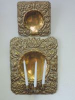Barock Wandapplicke aus Messing mit Kerzen Blaker
