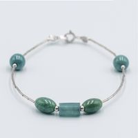 Armband mit Jade und Silber