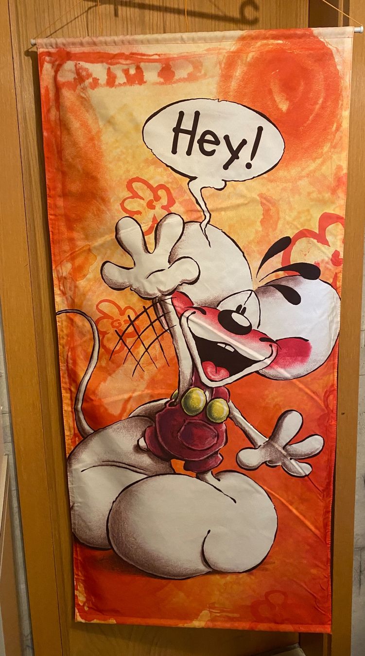 Bandiere: Banner Hey Diddl orange – Usato da Lausen venduto da Diddlshop