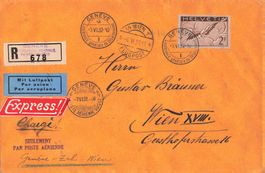 Genf GE Abrüstungskonferenz 1932 Flugpost Wien