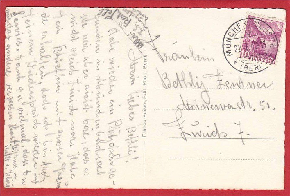 Cartoline postali: MÜNCHENBUCHSEE GESAMTANSICHT – Usato da Grüningen venduto da Kartenlaube 1