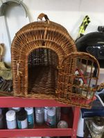 Panier de transport pour chat en osier