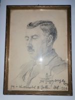 Albert Guggenbühler – Sign. Porträt Kantonsrat Solle, Kohle