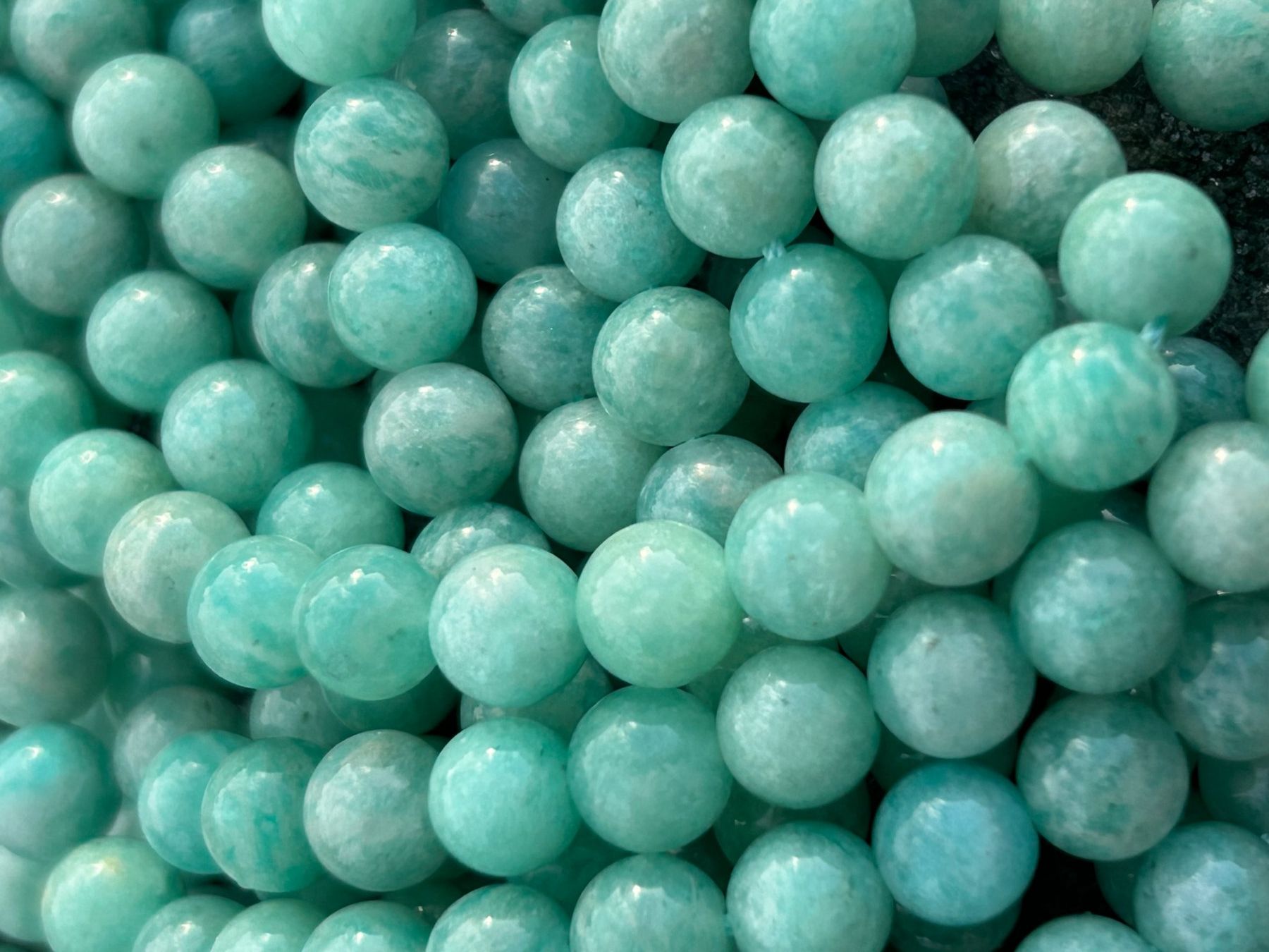 Pierres précieuses: Strang echte amazonite level 1 beads 6 mm – Neuf avec emballage d'origine à Niederrohrdorf par Ytobi 1