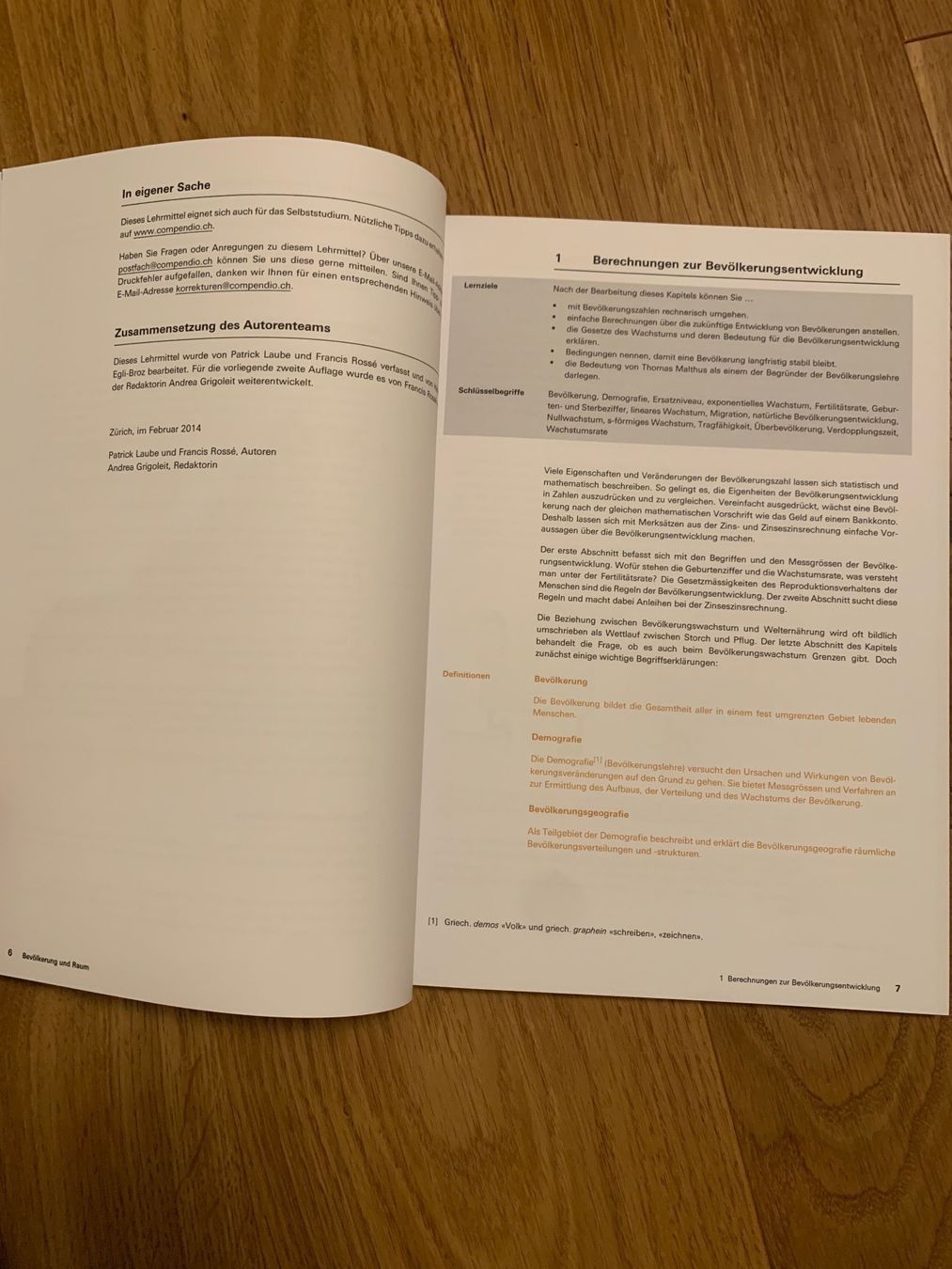 Libri: Bevölkerung und Raum – Nuovo (secondo la descrizione) da Binningen venduto da lea_5mf8 1