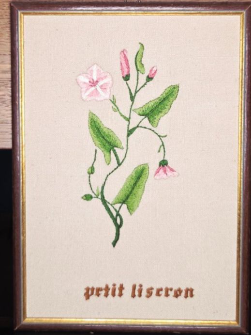 Dipinti: 4 broderies fleures - 31 x 23 cm – Usato da Plan-les-Ouates venduto da NomadeMarchand 1