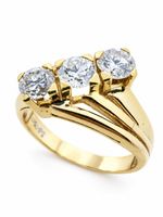 750/18 Gold Ring mit 075 Ct Brillanten