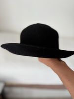 Eleganter Wollfilzhut, schwarz, NEU, Grösse 58, Winter Chic!