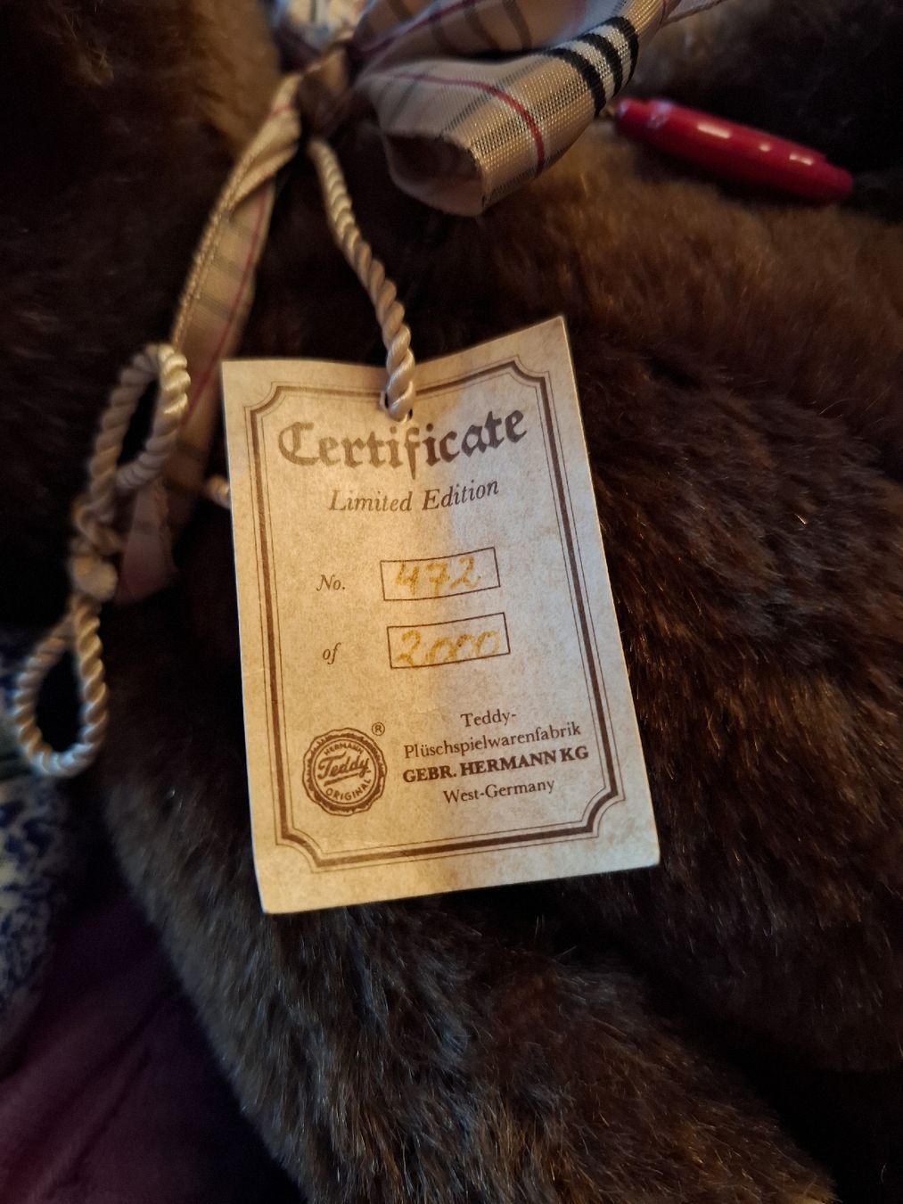 Giocattoli: HERMANN TEDDY BAER CHOCOLATE MOHAIR LIM.EDITION – Nuovo (secondo la descrizione) da Gretzenbach venduto da schibaya 6