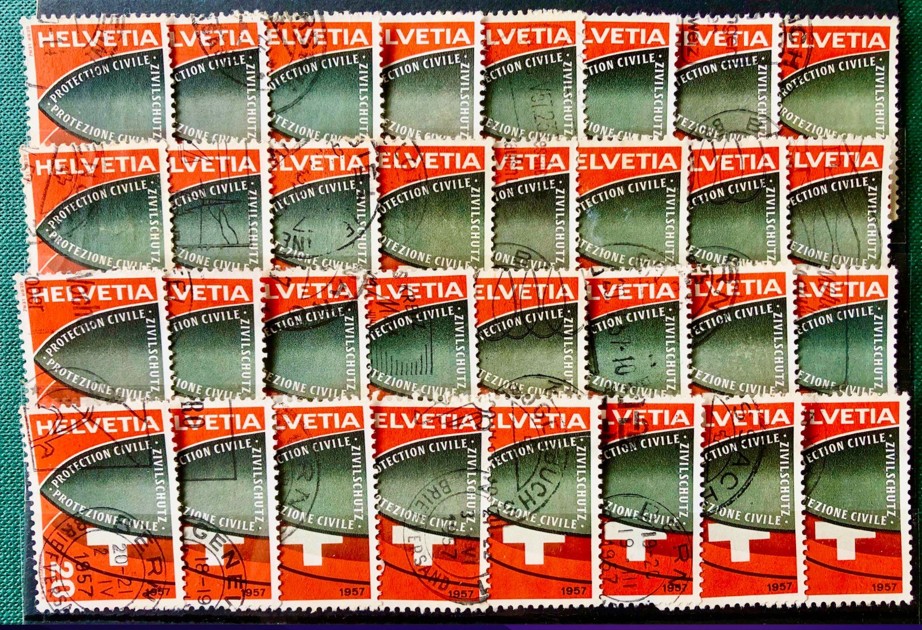 Tutti i francobolli: Nr.330  Zivilschutz  mit Stempel     – Usato da Aarau venduto da Billa007