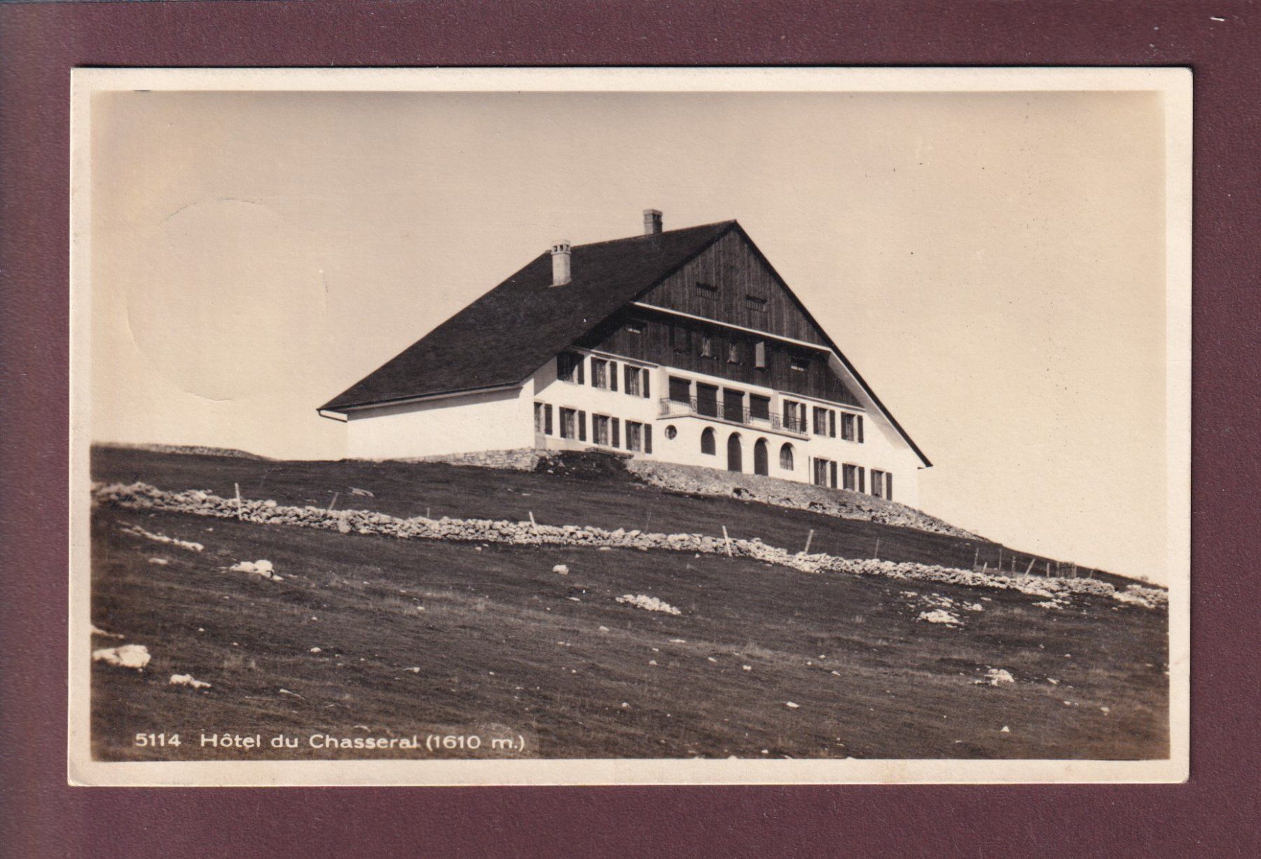 Cartoline postali: Hôtel du CHASSERAL - Poste de campagne – Usato da Pully venduto da nicecards