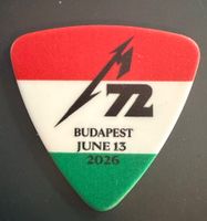METALLICA Pick Budapest Hungary June 13th 2026 M72 Tour
