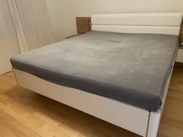 Spannleintuch grau 180x200cm