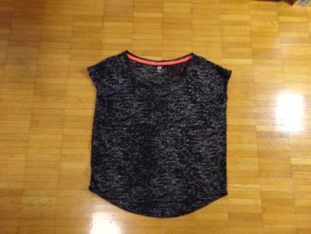Damen Sport T-Shirt schwarz-grau  gr. S  H&M