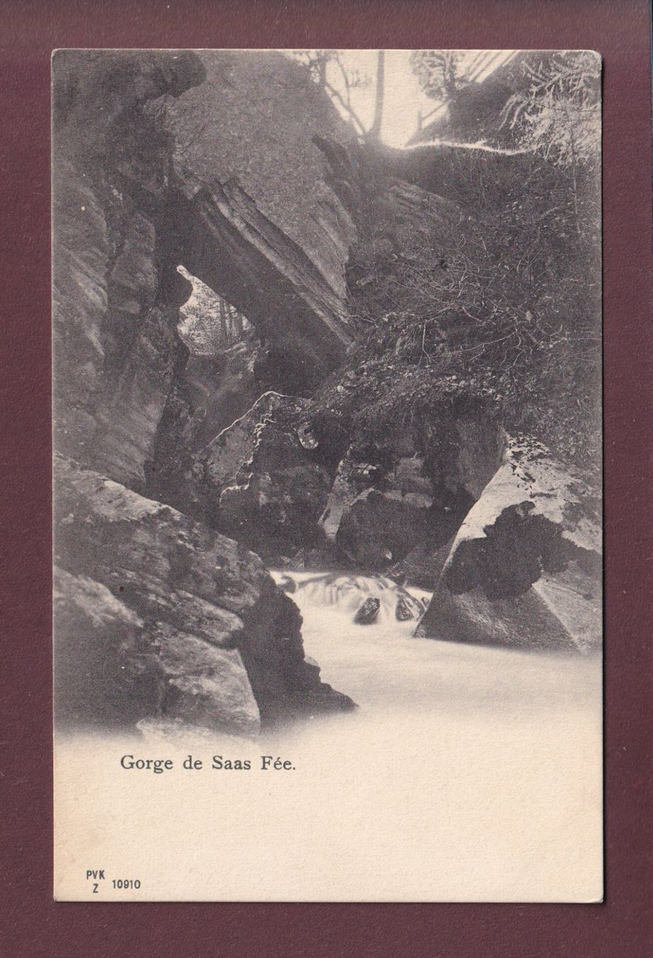 Cartoline postali: Gorge de SAAS-FEE – Usato da Pully venduto da nicecards