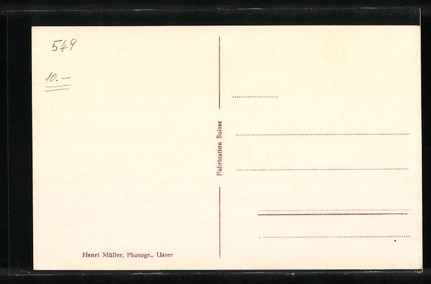 Cartoline postali: AK Uster, Blick auf Kirche und Schloss – Usato da Berlin venduto da bartko-reher 1