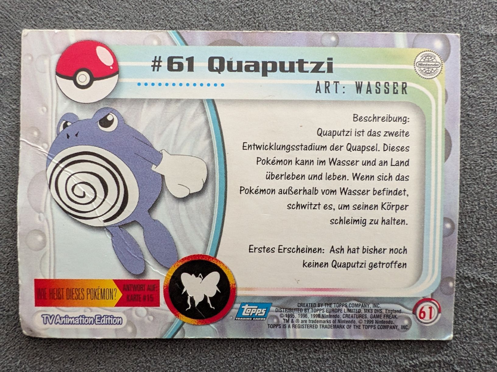 Pokémon Cartes à collectionner: Quaputzi (#61) • TOPPS  – D'occasion à Märstetten par eri_9lt8 1