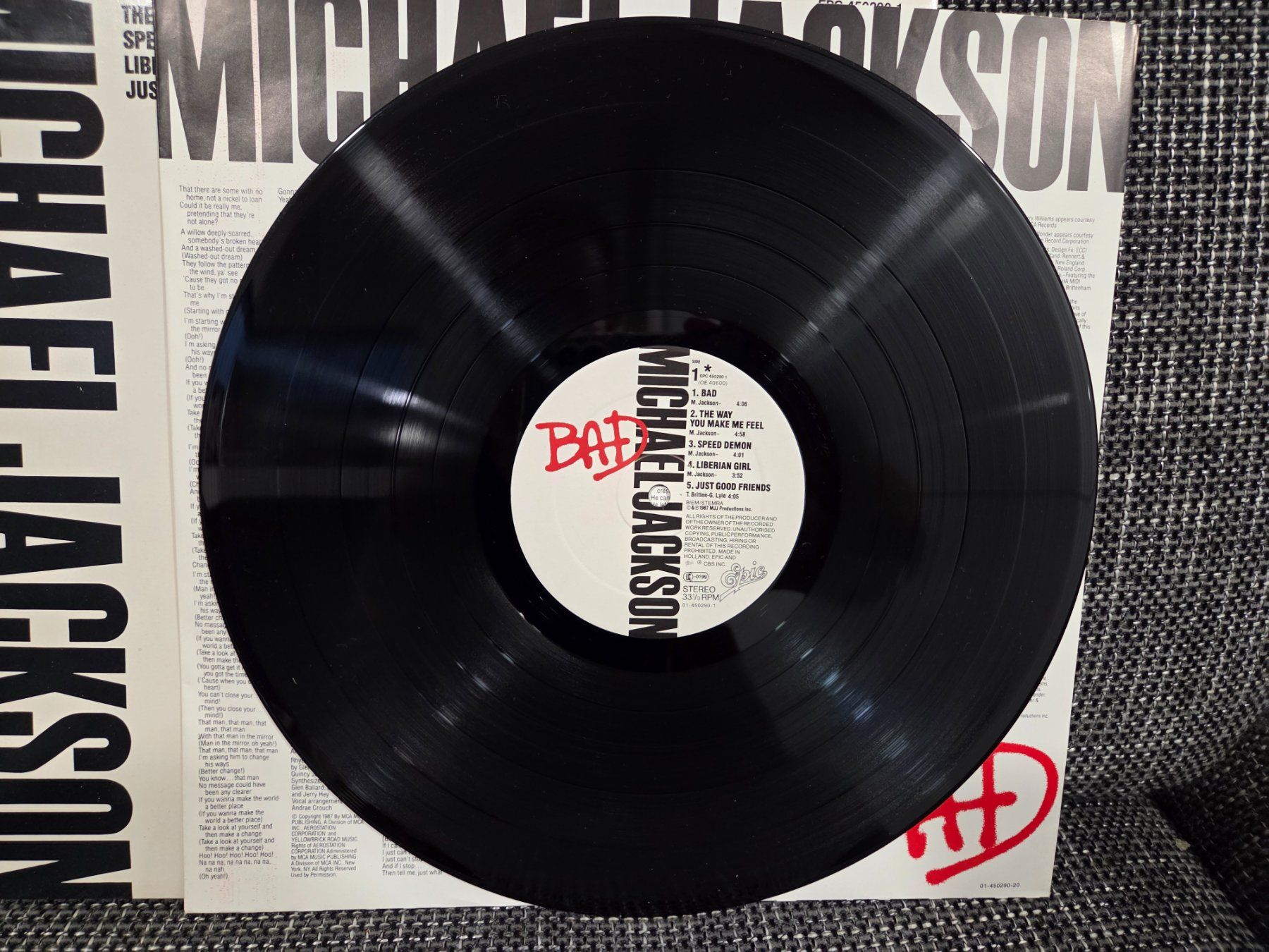 Schallplatten: Michael Jackson Bad LP Topzustand – Gebraucht aus Stetten SH von ExtremMIB 5