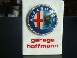 vintage Alfa Romeo Briefbeschwerer Signet Marmor selten rar