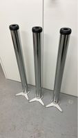 3x Tischbeine Chrom Tischuntergestell Stuhlbeine Fuss