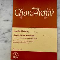 Leonhard Lechner Das Hohelied Salomonis Bärenreiter 253