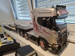 Tamiya Scania R770 RC LKW Silver Griffin Massstab 1:14