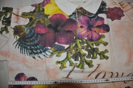 Sommerliches Blumen Polo Shirt, Retro Vintage Style