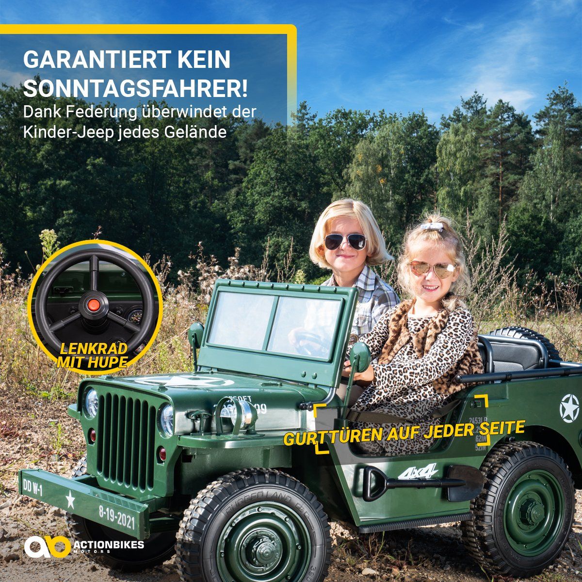 Fahrzeuge für Kinder: Jeep Willys Kinder-Elektroauto, 3 Sitze und 3 Gurte – Neu und originalverpackt aus Cham von G-Money_swiss 7