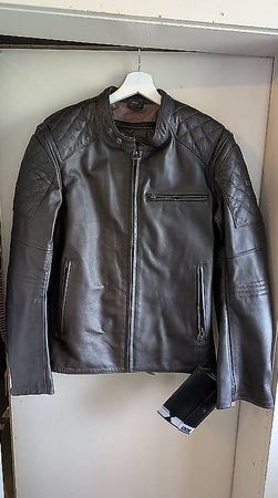 Neue iXS Leder Motorradjacke Classic Eliott, braun, Gr. 52