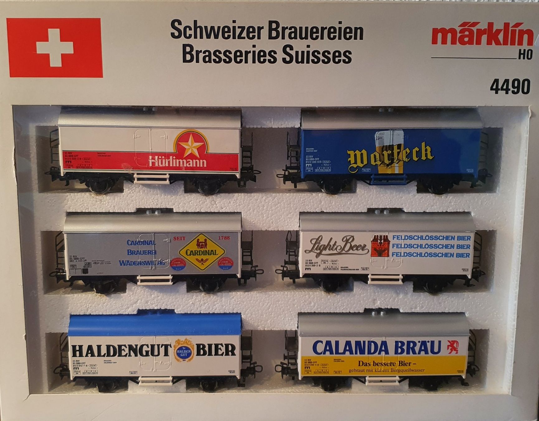 Märklin Trains électriques: MÄRKLIN: SCHWEIZER BIERWAGEN-SET 4490 OVP – D'occasion à Biglen par taunus82